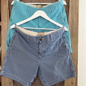 Bulk 2 - Hollister Men Classic Plaid 100%cotton Summer Shorts size 33